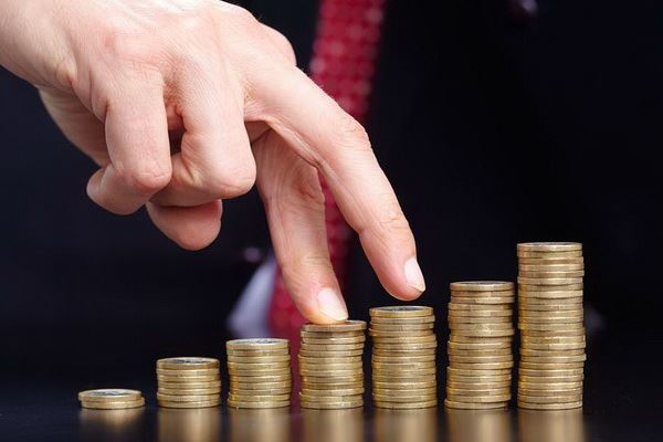 businessman with coins