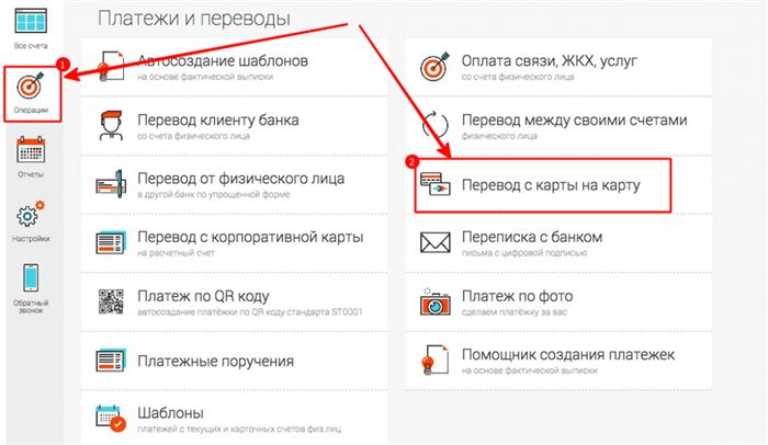 Как сделать перевод на карту в личном кабинете