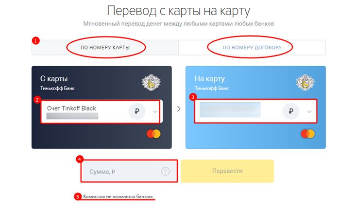 Главное окно сервиса cardtocard