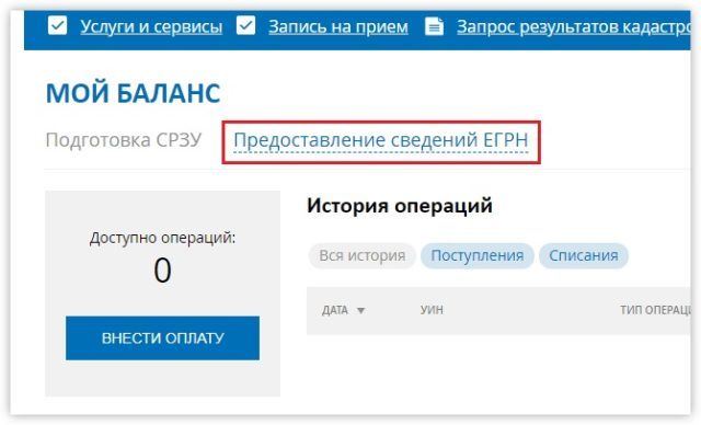 Предоставление сведений ЕГРН