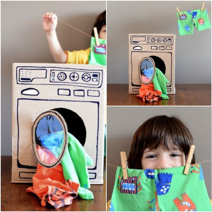 Универсальная игрушка: 30 способов занять ребенка с помощью картонной коробки, фото № 9