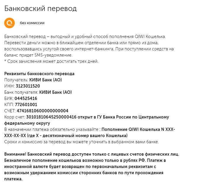 Сделайте межбанковский перевод в Киви Банк через Сбербанк Онлайн, чтобы пополнить Qiwi кошелек