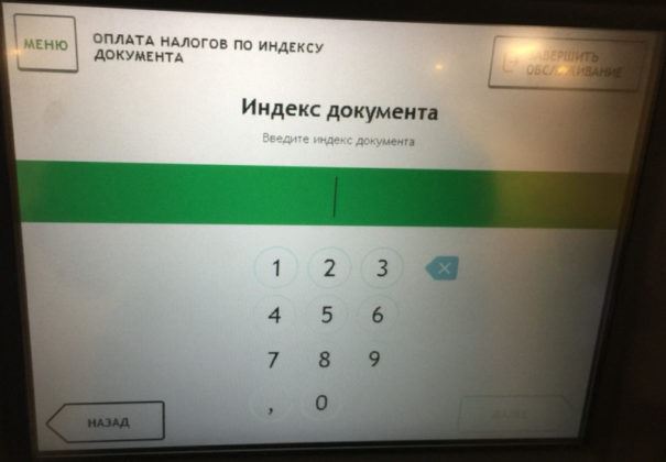 Есть возможность провести оплату налога по индексу документа, тогда квитанция должна быть у вас перед глазами